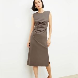 MM Lafleur Jeannine Dress in mink sharkskin sz 16